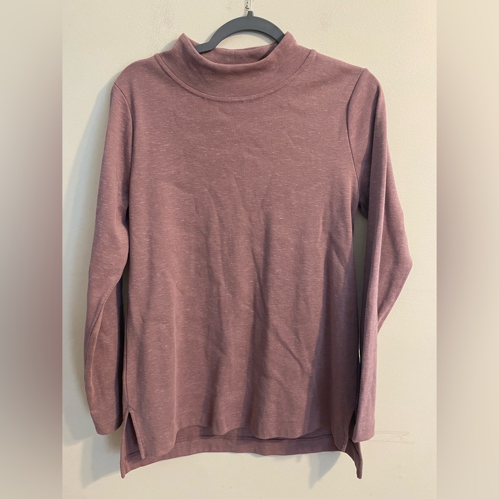Women's Duluth Trading‎ Co. S'no Sweat Turtleneck Sweater Mauve Size Medium